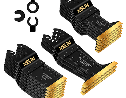 KELIN 16pcs Titanium Oscillating Tool Blades Set