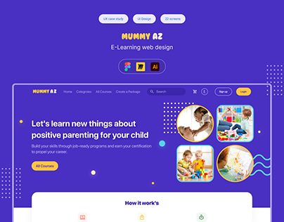 Project thumbnail - Mummy A-Z || E-Learning platform || UX case study