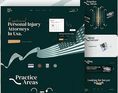 Lawyer firm website UI design.
