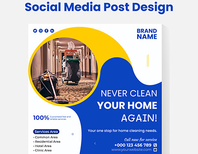 New cleaning service social media design
