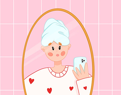 ILLUSTRATIONS AND STICKERS "GIRLY MOOD"