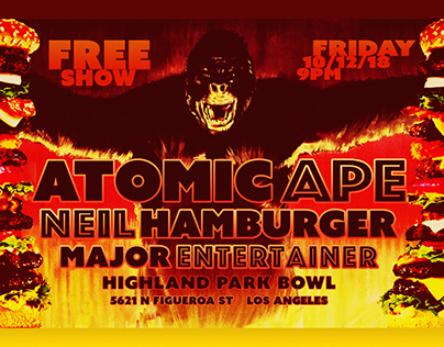 Social Media Event Flyers: Atomic Ape & Neil Hamburger