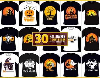 Halloween T-Shirt Design Bundle