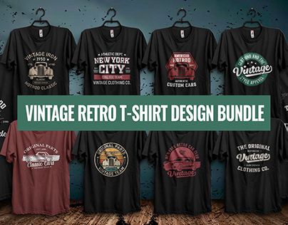 Vintage Retro T-Shirt Design - Typography T-Shirt