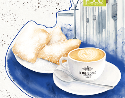 Coffee Watercolor Illustration for La Marzocco