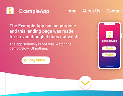 Landing page for ExampleApp