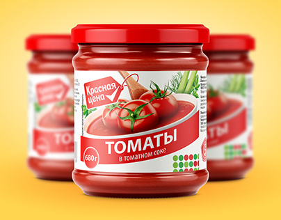 "Hot Price" Label & Packaging Design ("Krasnaya Tsena")