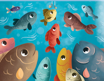 Fishing - children's book illustration