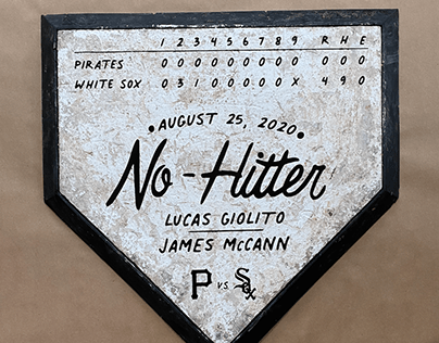 2020 Lucas Giolito No-Hitter Commemorative Home Plate