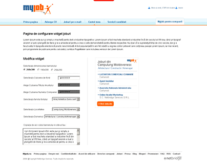 MYJOB - Job search - Complex website / Romania