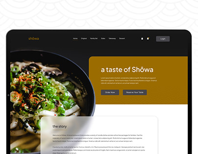 Shōwa - Noodle Restaurant Website Design Project