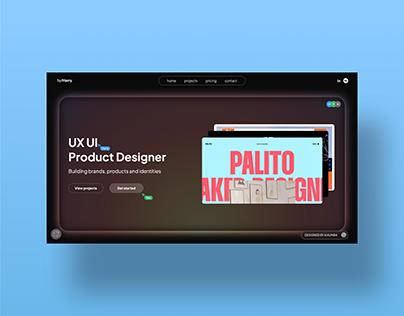 Landing page for UI X Ui Product Designer website