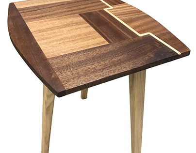 Sapele table with ash legs