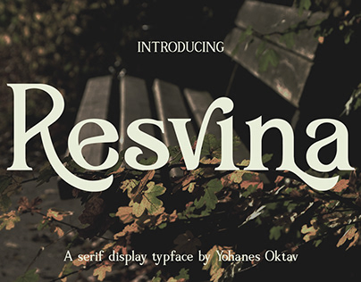 Project thumbnail - Resvina, a stylist serif typface