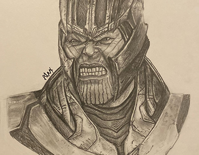 Avengers Endgame Thanos Sketch Drawing