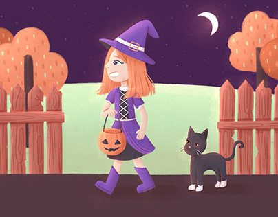 Happy Halloween! Children Illustration