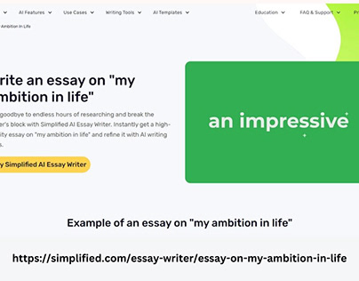 Ambition In Life Essay Writer