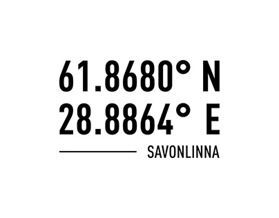 Savonlinna map illustration and logo design