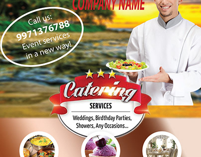 Flyer for catering company