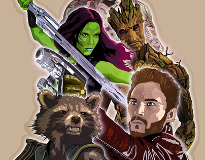 Poster Illustration - Guardians Of The Galaxy