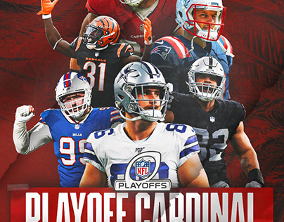 "Playoff Cardinal" - NFL Graphic