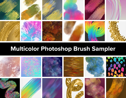 Multicolor Photoshop Brushes Sampler Bundle
