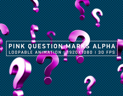 Pink Question Marks Alpha