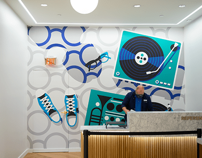 Warby Parker mural