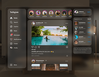 Apple Vision Pro Instagram Spatial UI Design