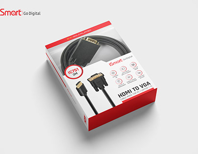 HDMI to VGA Cable package design for iSmart