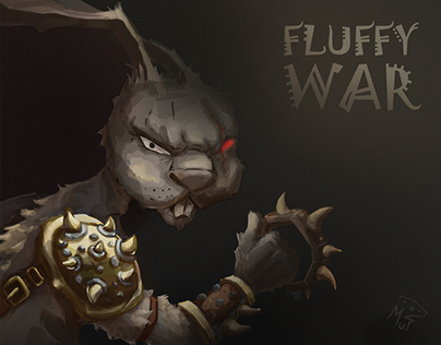 Fluffy War, concept art of characters, outline