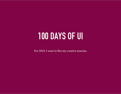 100 Days of UI