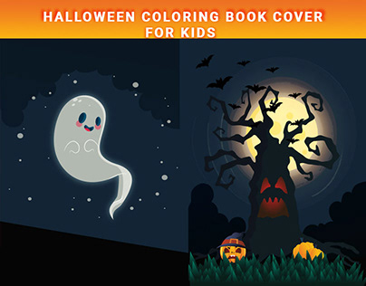 Halloween Coloring Book Cover for Kids
