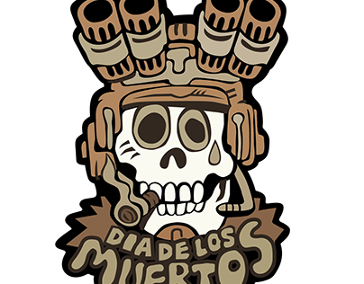 Dia De Los Muertos - soldier skull head illustration