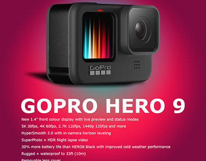 Digital Ads for the New Gopro Hero 9