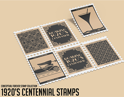 1920's Centennial Conceptual Forever USA Stamp