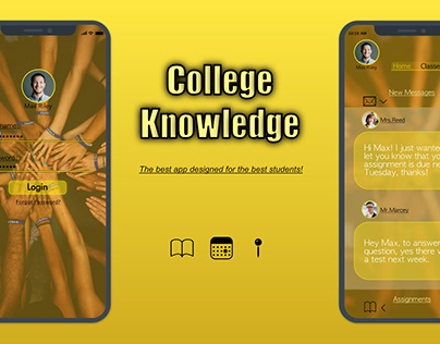 UI/UX design for app (College Knowledge)