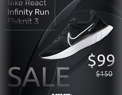 баннеры Nike react infinity run flyknit 3