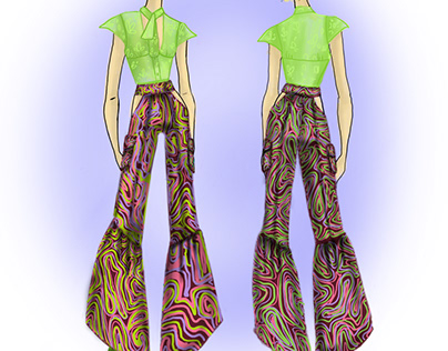 Velvet Goldmine Inspired Outfit Concept Illustration