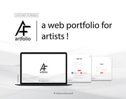 Artfolio (Concept UI design of a portfolio for Artists)