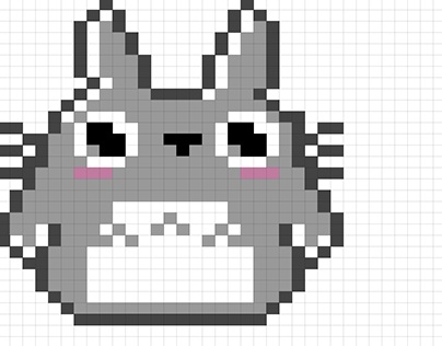 Pixel Art of Totoro