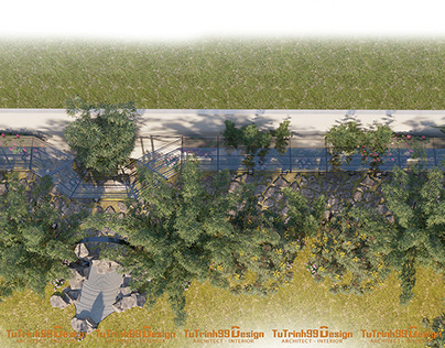Walkway landscape of Phu Le Wine bidding project