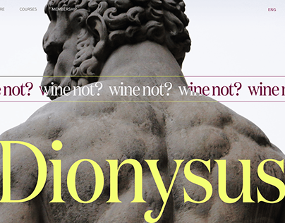 Dionysus Sommelier Course & Winestore - Web design