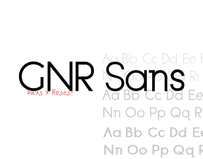 GNR sans- Sans serif font