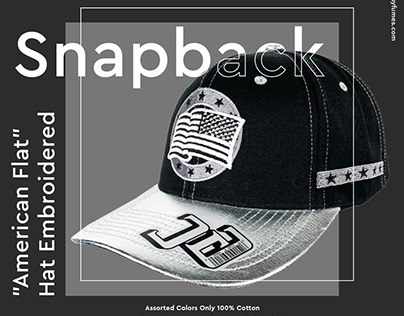 Snapback "American Flat" Hat Embroidered