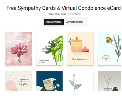 GET THE MOST PEACEFUL SYMPATHY CARDS ONLINE