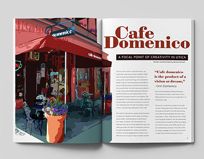 Utica Proud: Cafe Domenico Magazine Spreads