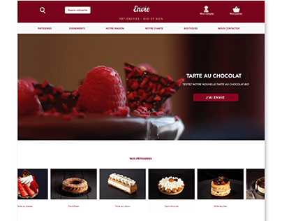 E-commerce website for delicious organic pastries