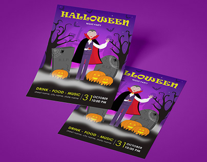 Project thumbnail - Halloween Party Flyer