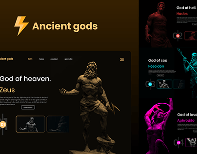 Ancient gods landing page